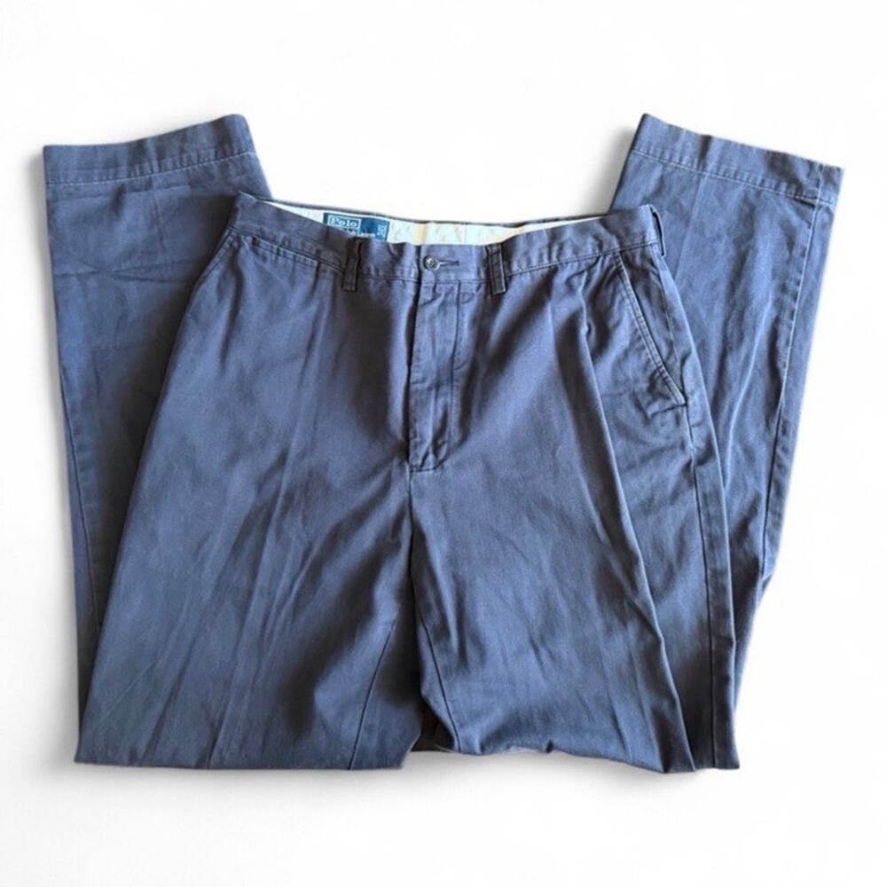 Polo Ralph Lauren VTG 90’s Men’s Blue Cotton Twill Chino Pants Classic Fit 36